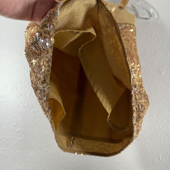 Formal Kid Girl Dress Gold Sequin Elegant Zipper Tie Shoulder Size 6 by … - Picture 7 of 13